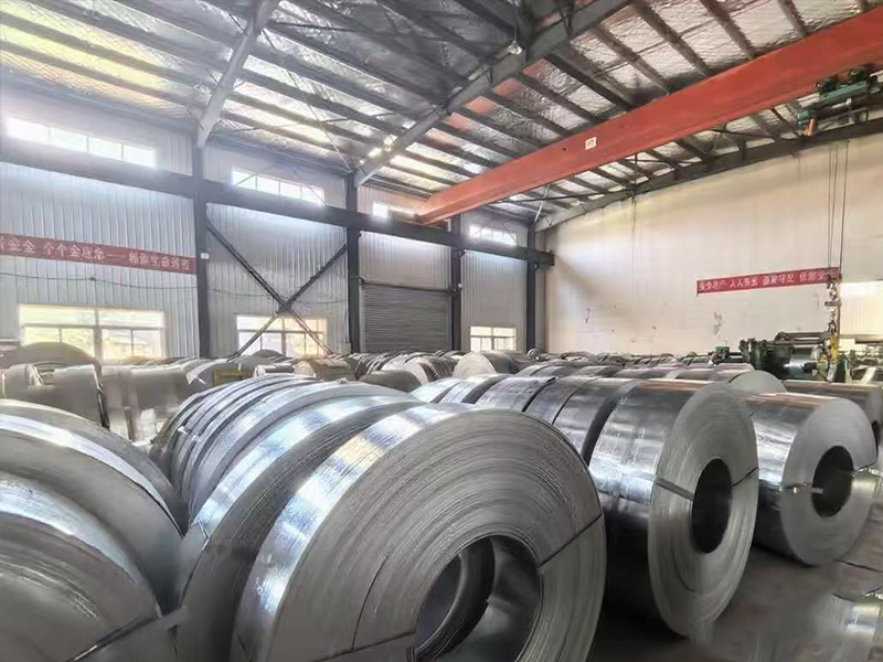Inventory picture of galvanized steel strip