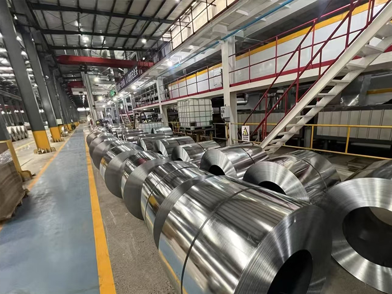 Newly produced galvanized coil