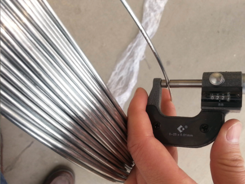 Galvanized elliptical steel wire measured images